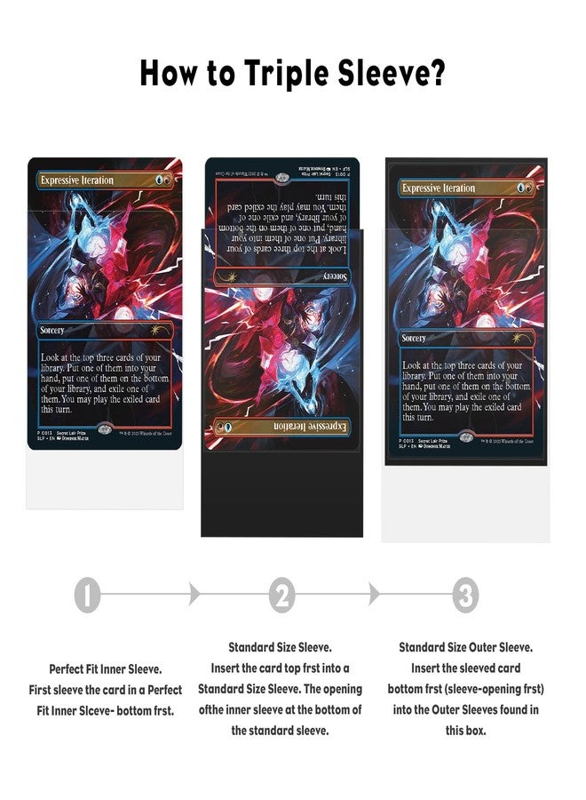 Katomula 100CT Outer Sleeves, Oversize MTG Card Sleeves for Double Sleeving & Triple Sleeving, Clear Matte Card Sleeves for Magic The Gathering & PKM, 69 * 94mm - Image 2